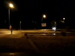 caught naked in the street by two cars