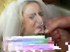 Wedding Bukkake - twerking and boob out bride. Hot sperm