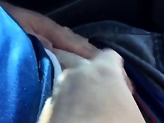 full hiper sex jerked in car and rub cum in my MILF pussy