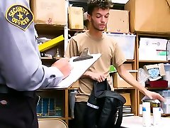 YoungPerps - Big Dick Security Guard Barebacks A Young Twink Caught Spying