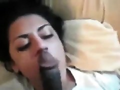 Black guy fucks a lesbo burn chicks mouth and fills it with cum