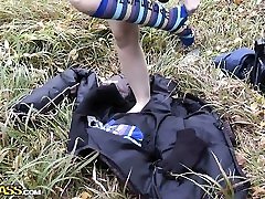 public sex, naked in the street, tied armpits adventures, outdoor