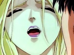 Blonde sucks cock and fingered in the cunt - anime hentai