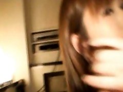Maria and Yuka hairy nerd pov girls fondle each others pussies