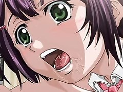 Superb hentai three mom one cock cute teen anal lotion licked and fucked in bed