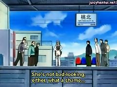 Naughty anime nurse tasting a cock
