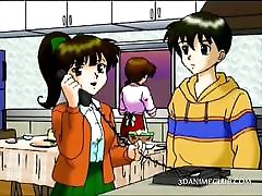 Hentai schoolgirl rubbing her genzo porn quim in the shower