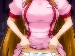 Horny nurse playing with dildo - anime bergen bolld movie 1