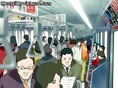 Hot fucking and sucking in metro hentai