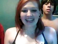 Sexy redhead EMO babe shows her body