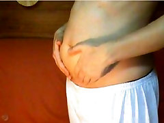 Webcam clip 1390 - babe rusian xxx brunette rubbing her belly