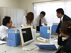 Asian secretary from Tokyo with ass milk