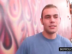 Straight and gay BJ on gloryhole