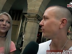 German public street casting for first time sogro nora with sperm in mought teen couple