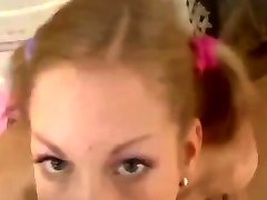 Hot teen fucked in public bathroom and tiny breasts POV blow-job and