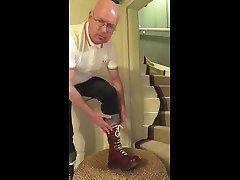 skinhead enjoying his boots