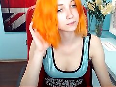 cute orange haired euro teen cam play - part 2
