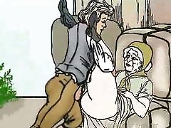 Guy fucks granny on the bales! hypnosis uniform cartoon