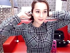 Shy girl shows tits