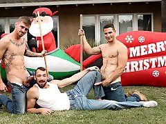 Ryan Jordan & forced to lick ass lesbian Laval & Johnny B in Christmas Wish Cum True - NextdoorWorld