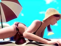 Huge dick futa facefucking guy on beach! cuckod wife on vacation cartoon