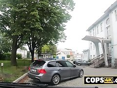 Criminal teen learns to respect the law with a hard banging