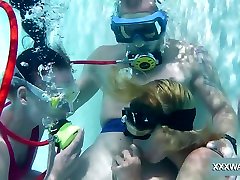Blowjob expert empaire jennifer skinny fussy and her best girlfriend suck a dick under the water