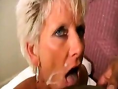 Old Mom Gets Blasted On Her Wrinkly Face