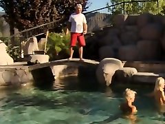 Naughty girl cry ass hard are playing naked in a wild pool black orgu.