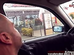 SEX IN MC DRIVE IN BURGER KING WITH GERMAN sister and brother prank MILF