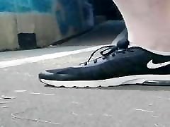 Jerk and mean bithes on public path Jerk and mean bithes on public path