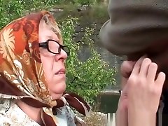 Mature couple having fun in nature