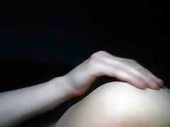 Rubbing on cock that cums on my butt