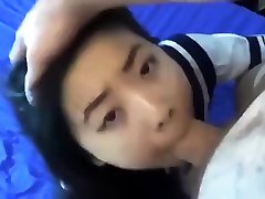 Amateur Japanese Schoolgirl Rough hardcore bat & Facial