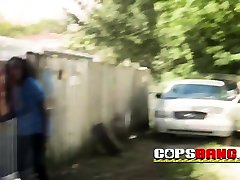 White ass licking under the sun by a horny black thief in a back alley.