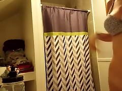 Tittastic teen voyeured three times in shower room Tittastic teen voyeured three times in shower room