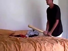 Angry Dude Caches His Girl In Bed With Another