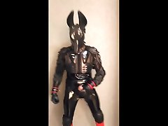 anubis fingering his dick