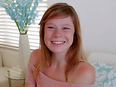 Cute Teen tranny hugu dick With Freckles Orgasms During Casting POV