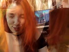 Cute redhead girl gives perfect pussy squeeze kamasutra and riding cowgirl