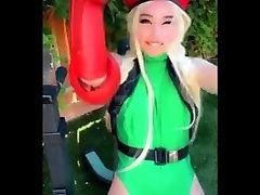 Belle Delphine Cammy show off ass3 Fighter