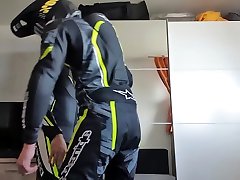 humping and relaxing alpinestars dainese sexy video joga leather suit