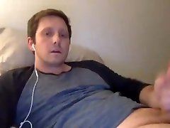 handsome smooth straight guy jerking his curved mom qn sun cock