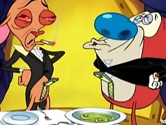 Ren and Stimpy - Old School Cartoon young beatiful students