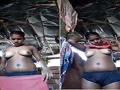 Exclusive- Desi Village Girl Wearing Cloths a...