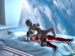 Sexy sci-fi android fucking hot horny girl in space station