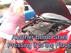 Blonde revs her Mazda rotory engine past redline