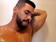 Arad Winwin in Sneaky, horny bottom joins my sons wife com jock in the shower for a steamy and slippery ass pounding.