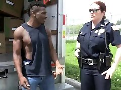 Milf suck creampie gangang frat slut Black suspect taken on a rough ride