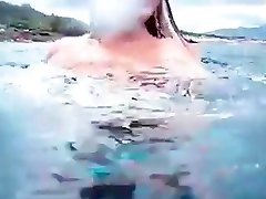 Nipslip - Girl diving accidentally exposed her awesome boobs